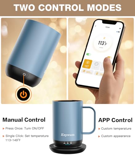 Smart Self-Heating Coffee Mug, 16oz Rechargeable Electric Heated Mug