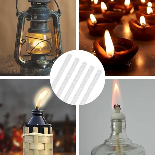 5 Pack Fiberglass Replacement Wicks for Tiki Torches and Oil Lamps
