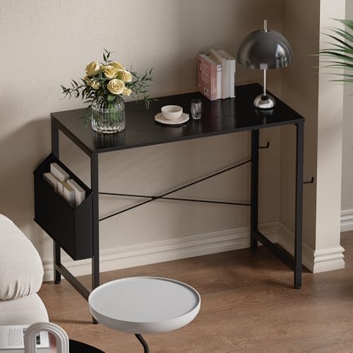 32-Inch Small Computer Desk with Storage Bag and Headphone Hook