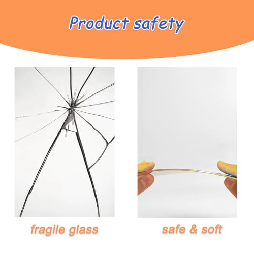 5-Piece Unbreakable Acrylic Hand Mirrors for Kids, 6 x 4 Inch Craft Mirror