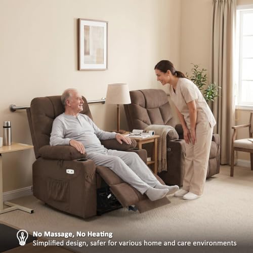 Power Lift Recliner Chair with Extended Footrest and USB Charging