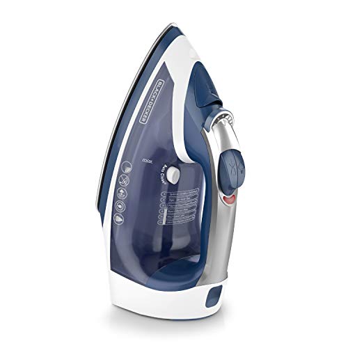 Retractable Cord Steam Iron with Nonstick Soleplate and Anti-Drip Technology