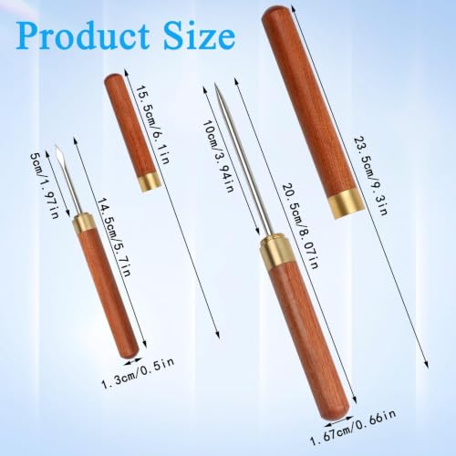 Stainless Steel Ice Pick Set with Wooden Handle & Cover – Bar & Kitchen Ice Breaker Tools