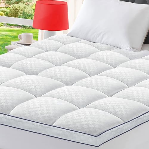 Extra Thick Queen Mattress Topper with Cooling Plush Pillowtop