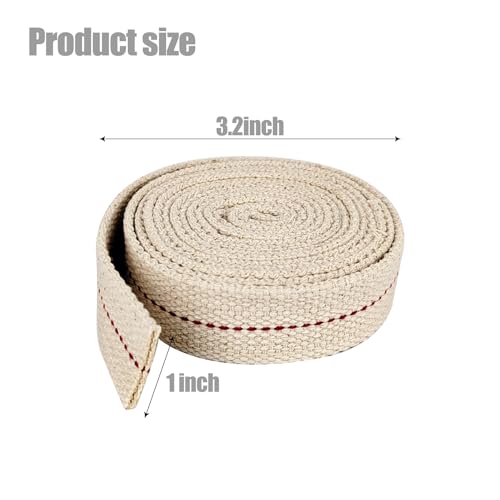 1-Inch Flat Cotton Oil Lamp Wick Roll - 6.5 Feet for Lanterns & Burners