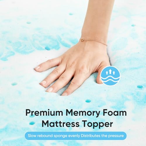 OLIXIS 2 Inch Twin XL Cooling Gel Memory Foam Mattress Topper