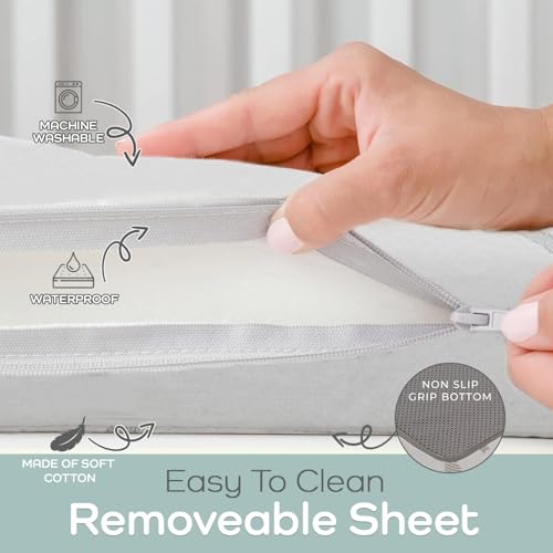 Trifold Pack and Play Mattress Topper - 38" x 26" Waterproof Foam Pad