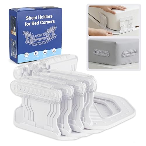 Bed Sheet Holder Grippers, 4PC Non-Slip Mattress Fasteners