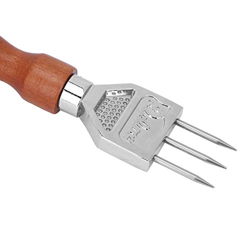 POCREATION Stainless Steel Ice Pick with Wood Handle - Bar & Restaurant Tool