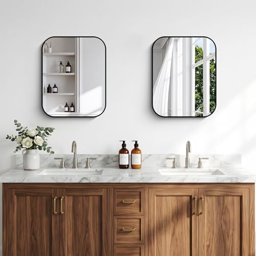 30x36 Inch Rectangle Bathroom Vanity Mirror, Black Framed Wall Mirror