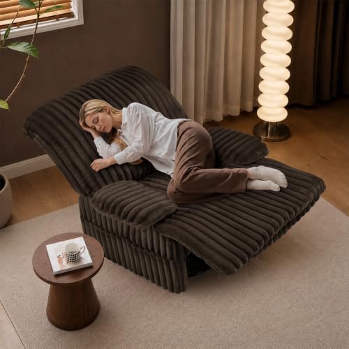 Oversized 40-Inch Swivel Glider Recliner with Adjustable Armrests