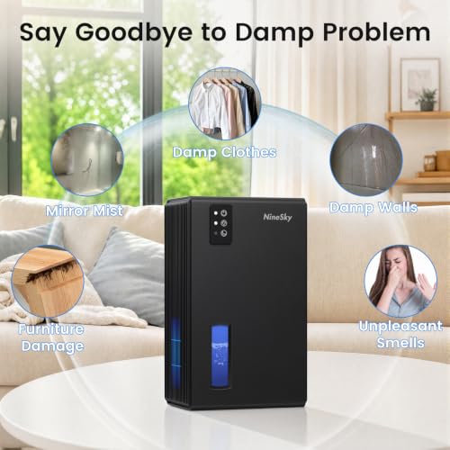 Home Dehumidifier 95oz Water Tank Quiet Small Moisture Absorber