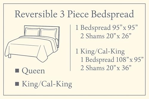 JCrown Rustic Lodge Bear Claw Reversible Bedspread Quilt Set, 3 Piece