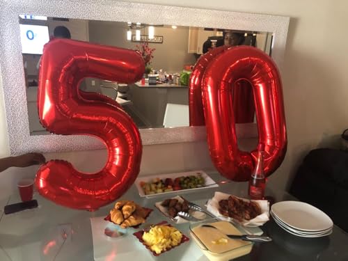 Mluchee 40in Red Number Balloon 2 Birthday Party Decoration