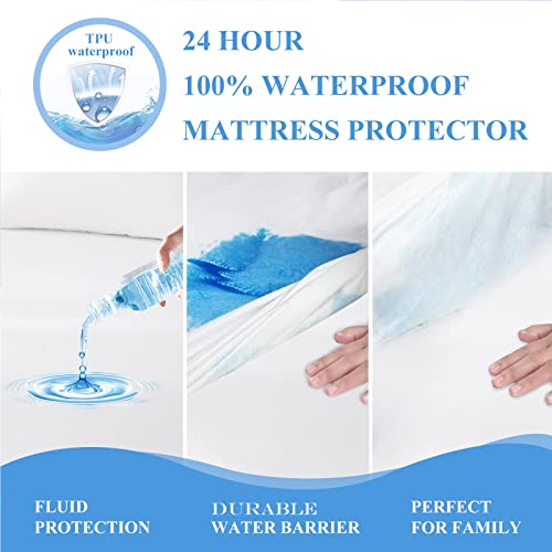 Softhour 2-Pack Twin Waterproof Mattress Protector - Deep Pocket Cover
