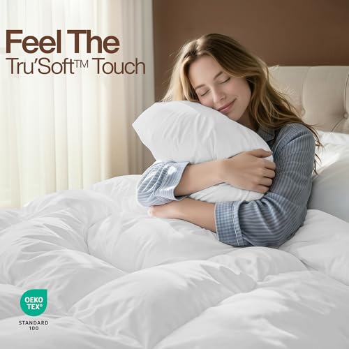 Utopia Bedding Queen Comforter Duvet Insert - White All-Season Fluffy Bed Blanket