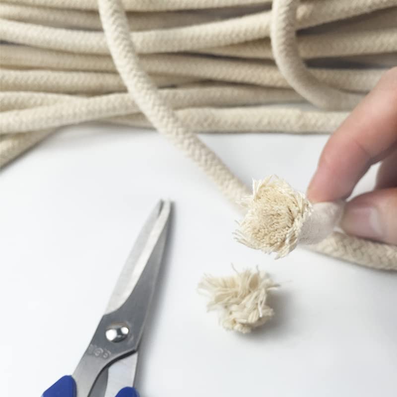 3/8 Inch Round Cotton Oil Lamp Wick Rope, 9.8 Ft Kerosene Replacement