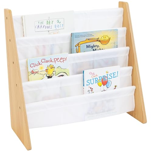 Kids 4-Tier Front Facing Bookshelf - Montessori Toddler Bookcase Display