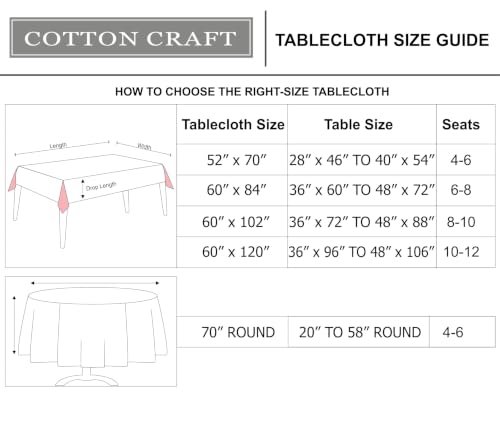 Cotton Craft White & Gold Lurex Plaid Tablecloth 52x70 in, Rectangular