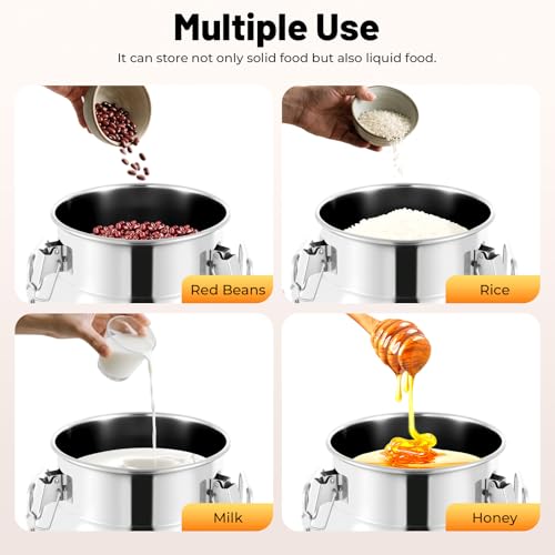 20L Stainless Steel Milk Can with Lid & Handle - Heavy Duty, Leakproof, Food-Grade