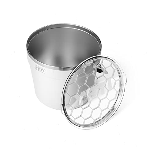 Insulated Stainless Steel Beverage Ice Bucket with Rotating Handle