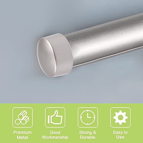 6Pcs Silver Curtain Rod Finials, Decorative Drapery Pole Ends for 3/4 Inch Rods