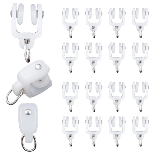 Bendable Ceiling Curtain Track with 20 Silent Pulleys, Heavy Duty Aluminum