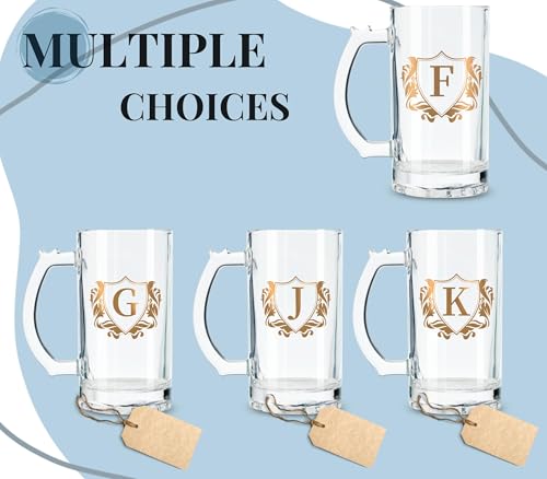 Personalized Beer Mug - 17 oz Heavy Duty Stein with Handle for Men - Birthday Christmas Gift W