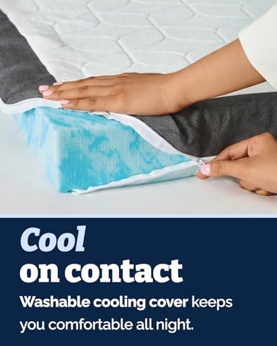 CGK Unlimited 3 Inch Twin XL Gel Memory Foam Mattress Topper with Cover