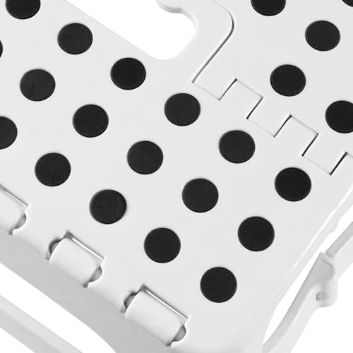 13-Inch Folding Step Stool with Handle, Heavy-Duty Portable Stool (Set of 2)