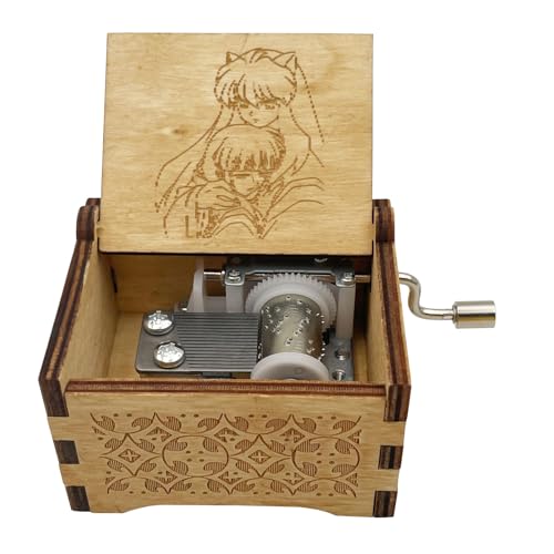 To Love's End Hand Crank Music Box with Anime Character Print