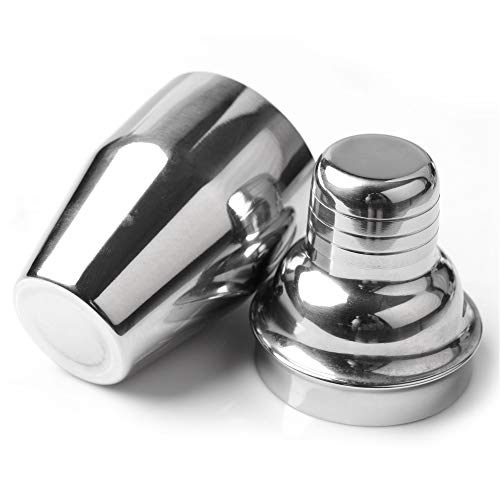 Delidge 8oz (250ml) Cocktail Shaker - Mini Martini Barware, Leakproof Stainless Steel