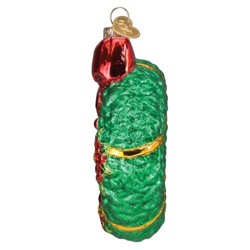 Handcrafted Glass Wreath Christmas Tree Ornament, Holiday Decoration