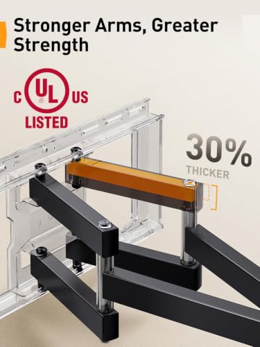 Perlegear Full Motion TV Wall Mount for 42-90 Inch TVs up to 132 lbs