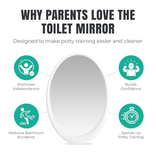 Toilet Mirror for Potty Training - Shatterproof Hygiene Aid for Kids