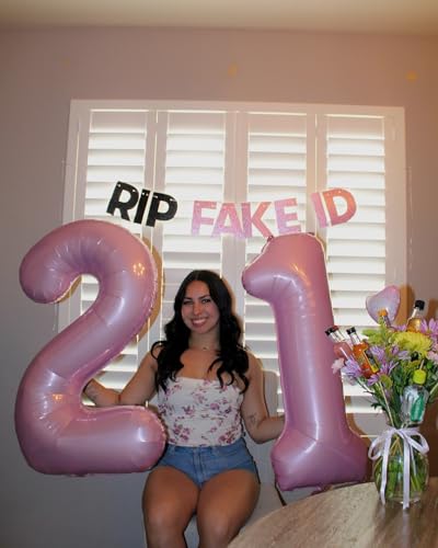 Pastel Pink Number 2 Balloon - 40 Inch Foil Decoration for Birthdays