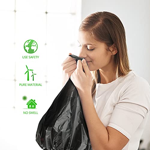 Small Black Trash Bags 2 Gallon - 170 Count Bathroom Garbage Can Liners