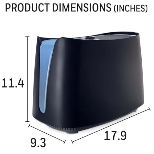 Cool Moisture Humidifier for Bedroom - 1.1 Gallon Quiet Room Humidifier with UV Technology and Easy-Fill Tank, Black