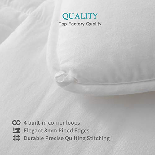 Oaken-Cat Queen Down Alternative Comforter - All Season White Duvet Insert