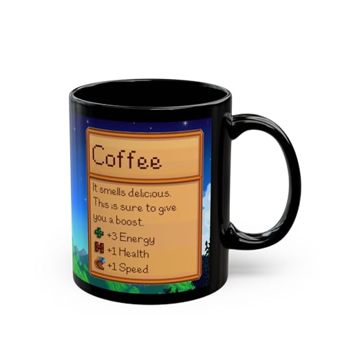 Creator's Cove Stardew Valley 11oz Black Coffee Mug - Gift for Video Game Lovers