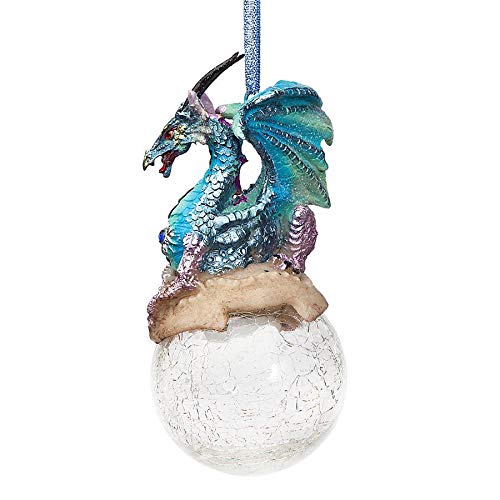 Design Toscano Frost The Gothic Dragon Holiday Ornament Frost / Twin Christmas Decoration
