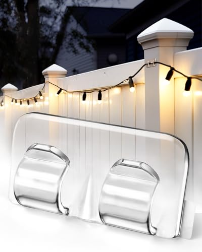 Hetyue Outdoor String Light Clips 26Pcs Heavy Duty Adhesive Cord Holders