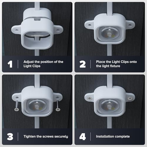 100-Pack Outdoor Light Mounting Brackets with 200 Screws, UV-Resistant