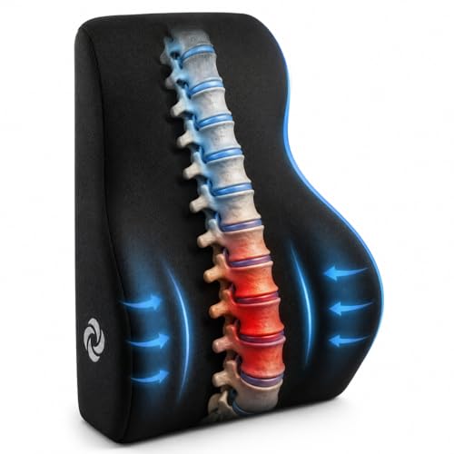 Ergonomic Memory Foam Lumbar Support Pillow for Back Pain Relief