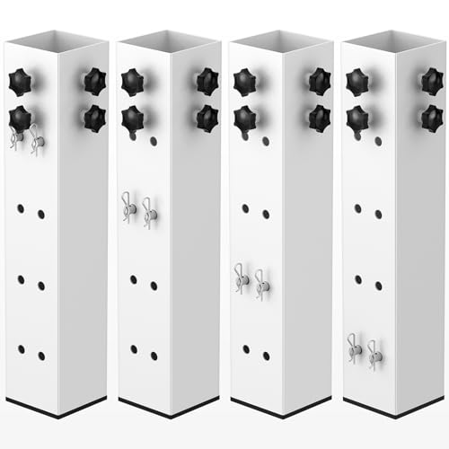 Adjustable Carbon Steel Bed Risers - 4 Pack, 3.15" Diameter
