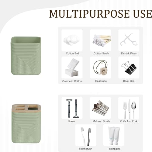 7-Piece Bathroom Accessory Set, Durable Plastic Vanity Organizer Kit