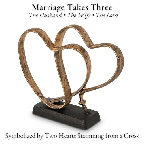 Handcrafted Iron Heart Sculpture Wedding Anniversary Gift with Poem Card