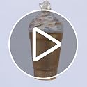 Blended Coffee Glass Christmas Ornament Hand-Painted Holiday Decoration