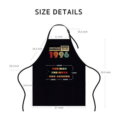 30th Birthday Gifts Funny Men's Aprons - Dad Grilling BBQ Apron for Men