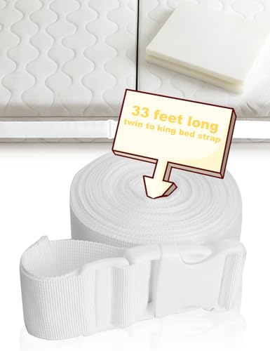 33ft Adjustable Twin to King Bed Connector Strap - Non-Slip Mattress Converter